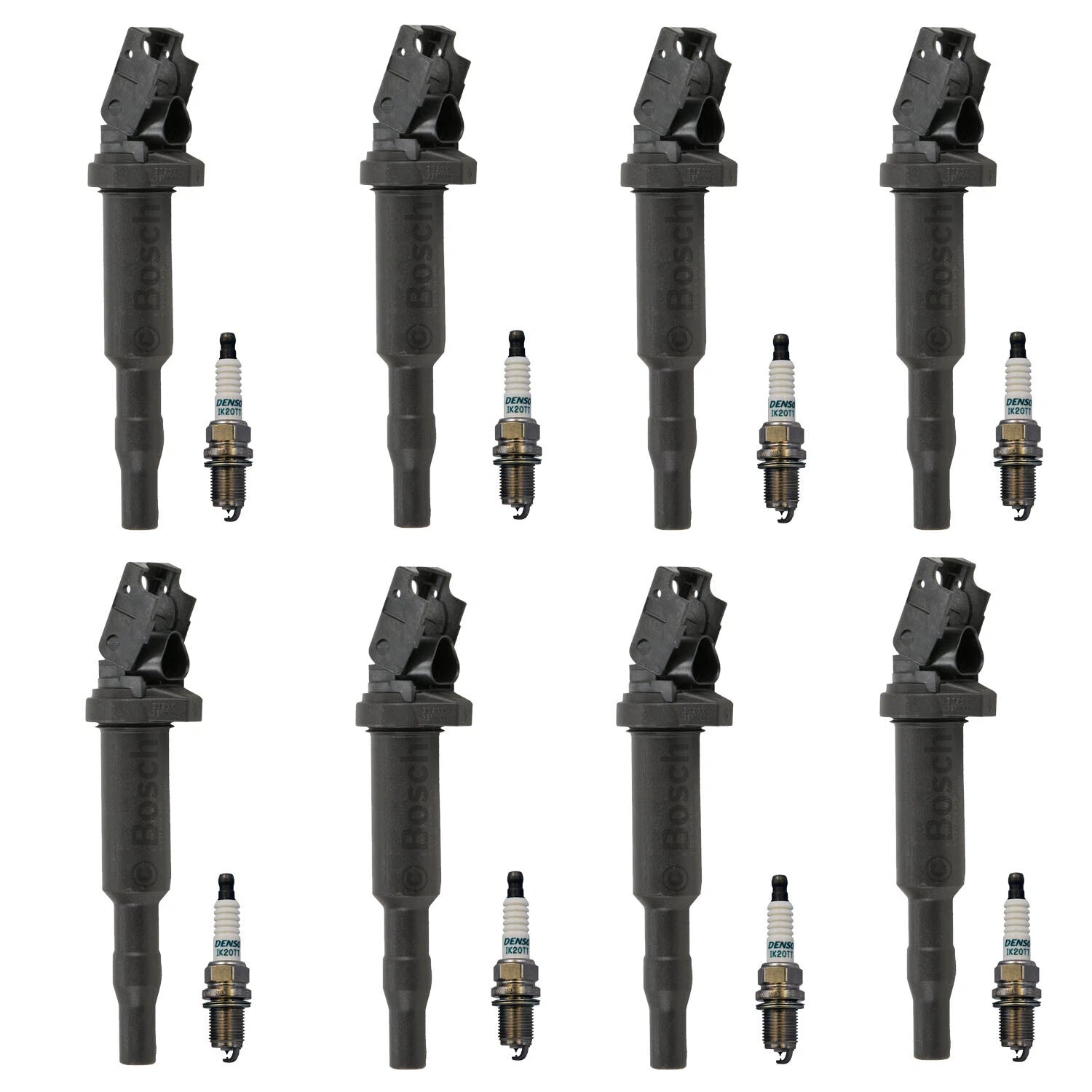 Set of 8 Ignition Coils & Iridium TT Spark Plugs for BMW X5 (E70)