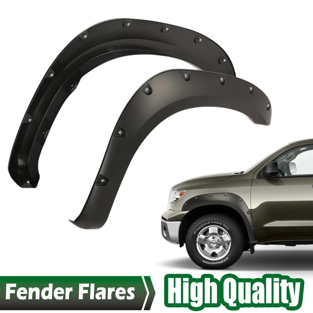 Set of 4 Pocket Rivet Fender Flares for Toyota Tundra (2007–2013)