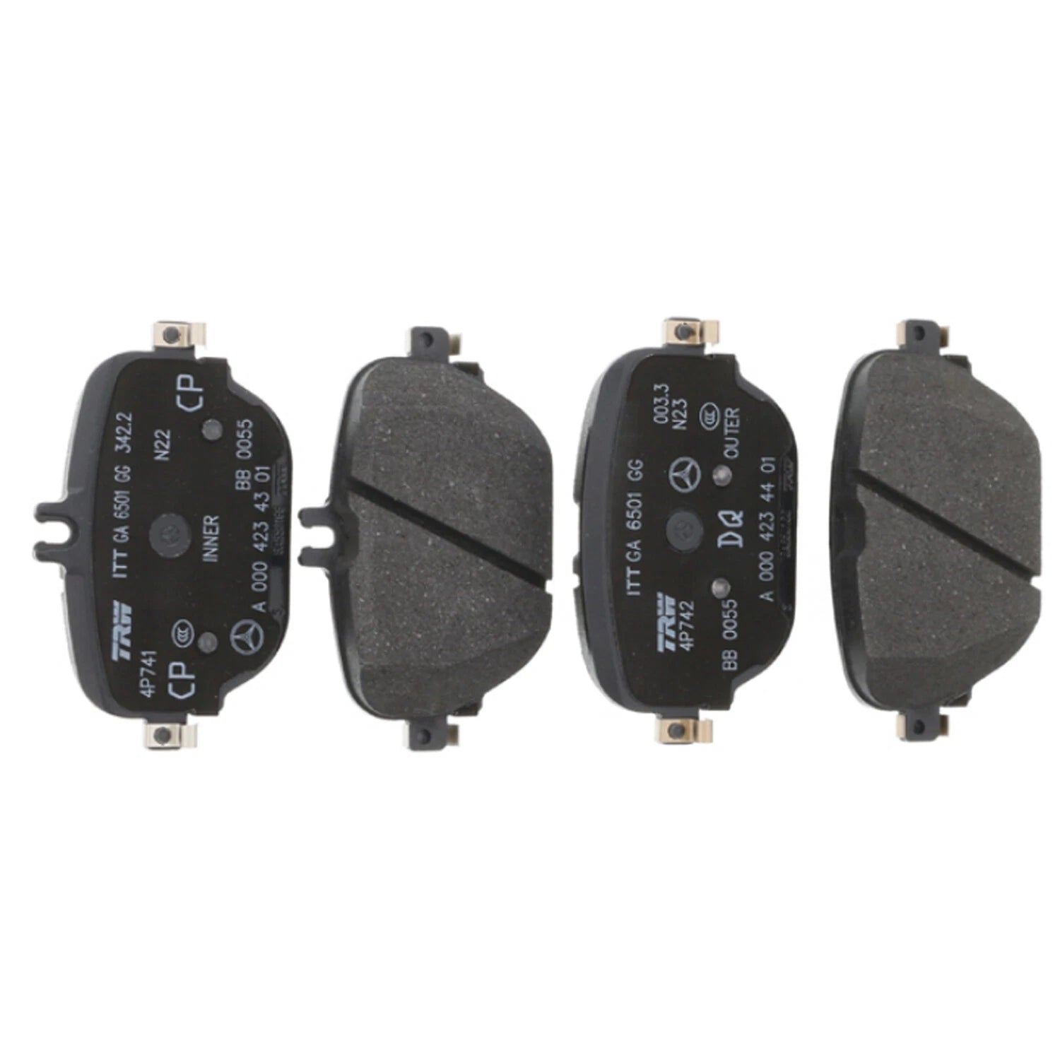 Set of 4 Rear Disc Brake Pads for Mercedes C257 W213 C238 E43 AMG E53 AMG