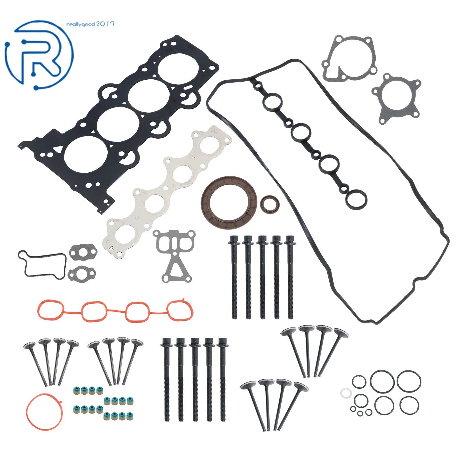 Head Gasket Kit w/ Bolts for Hyundai Veloster, Accent, KIA Rio, Soul (1.6L)