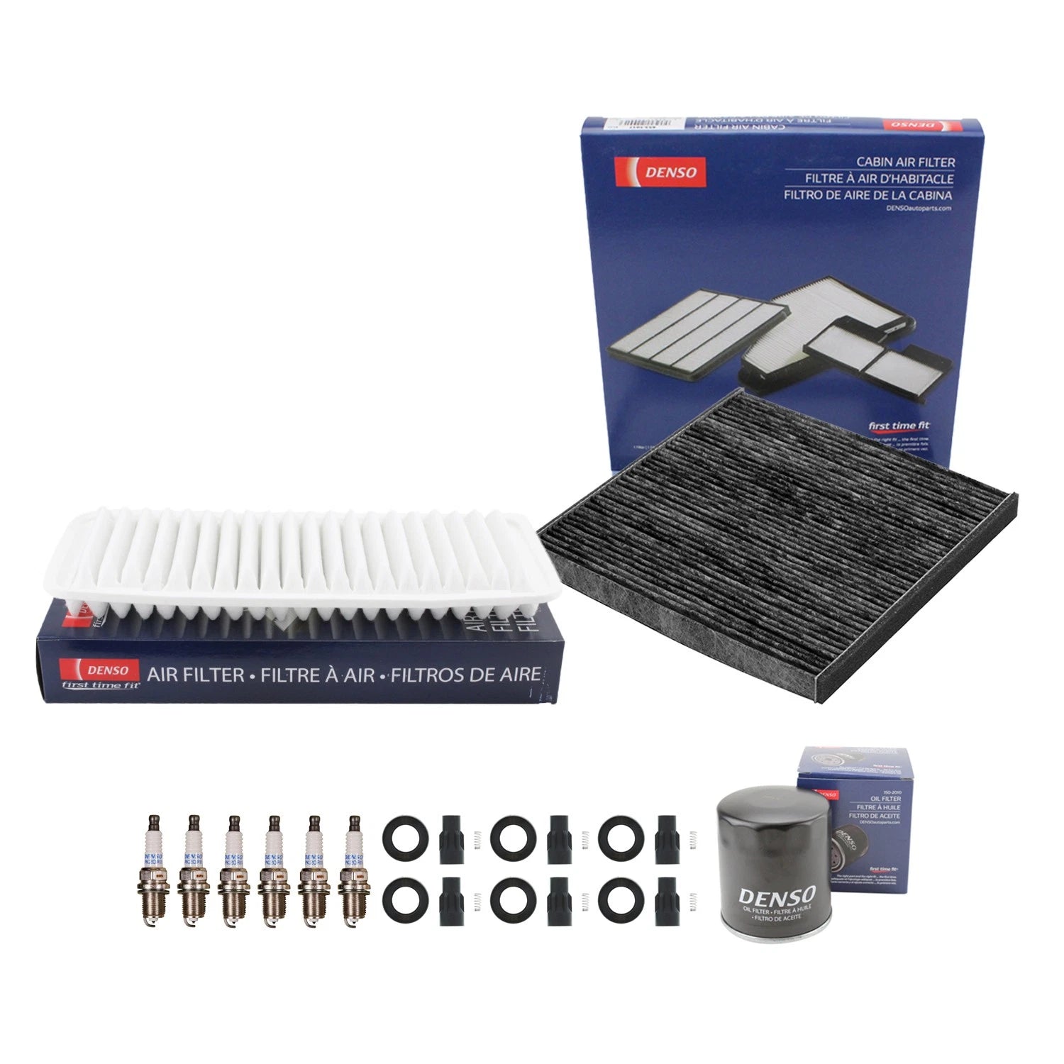 Denso Tune Up Kit 6 Spark Plugs & Boots for RX400h (2006–2008)