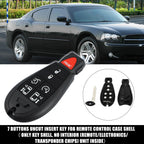 7 Button Keyless Entry Remote Key Shell Cover for Dodge Chrysler (No Chip)