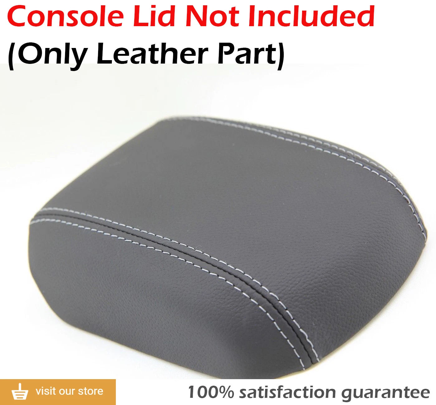 Center Console Armrest Cover for Chevrolet Cruze (2011–2015) Gray Stitch