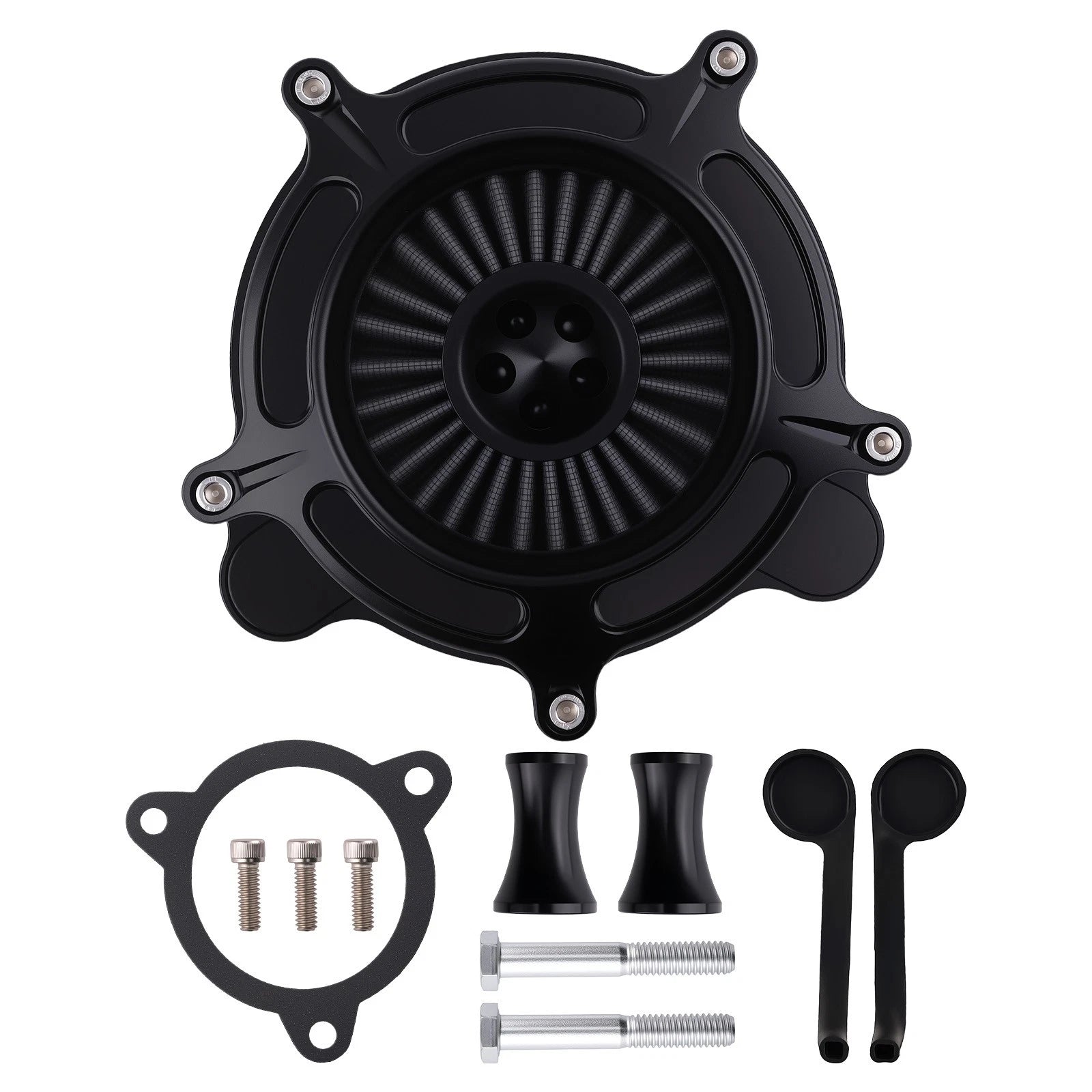 Performance Air Filter for Harley Road Glide (2008–2016) Billet Aluminum Black