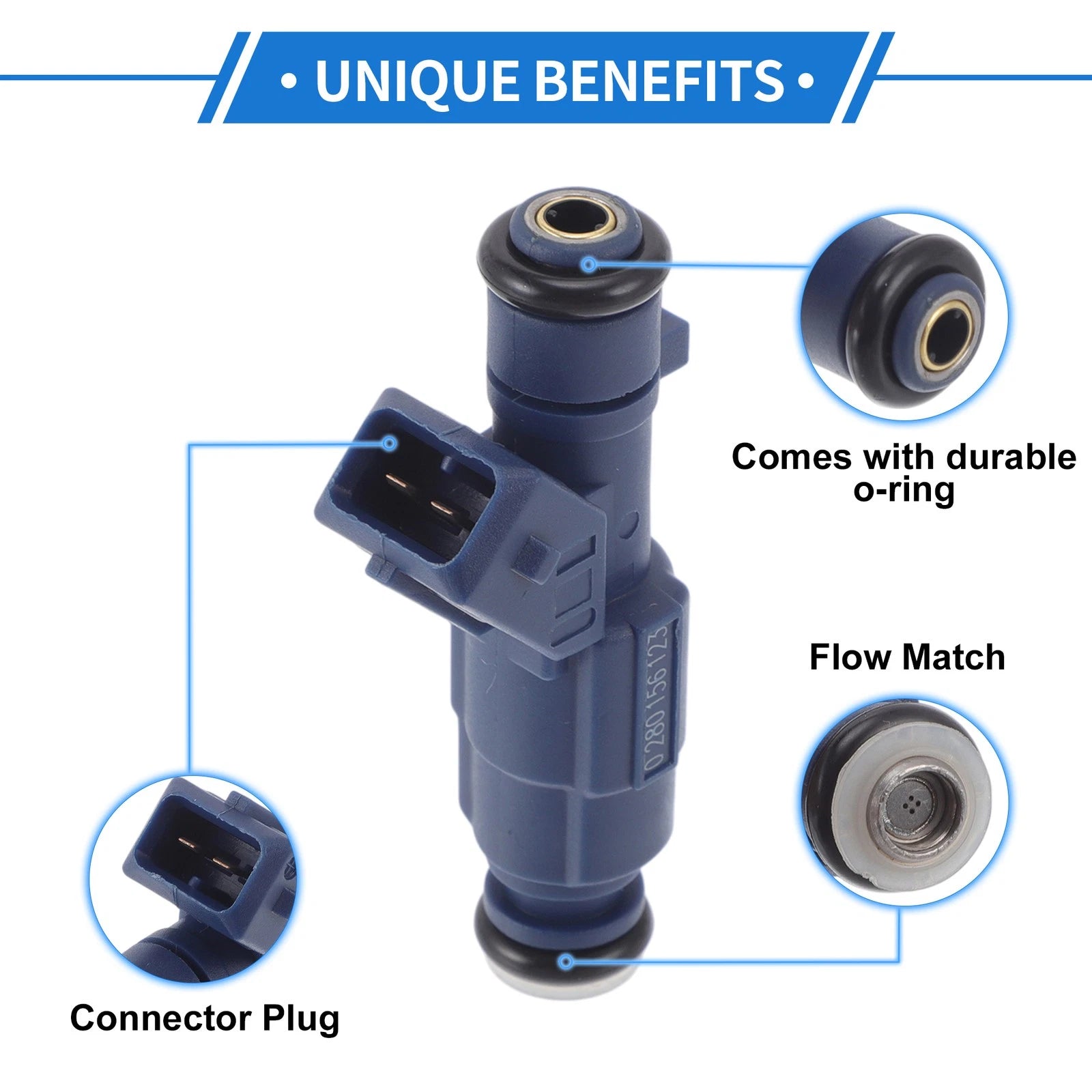 1 Pc Fuel Injector No. 0280156123/3R23AA/3R239F593AA for Ford Fairlane BA (2002–2007)