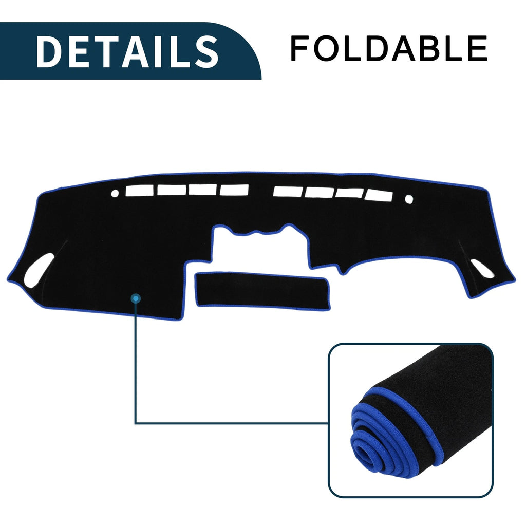 Dashboard Cover Mat for Nissan Fairlady Z33 350Z (2002–2008) Black Blue