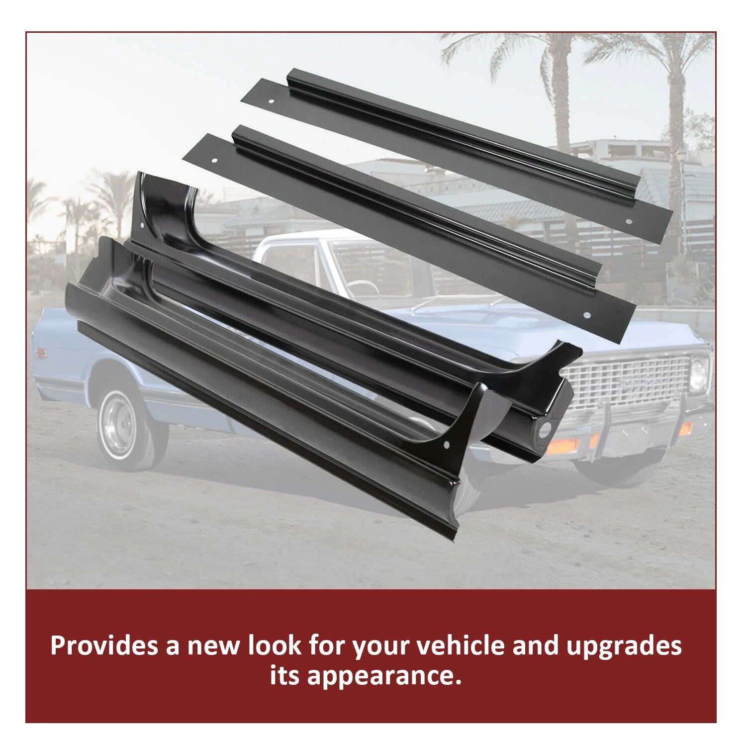 Full Rocker Panels with Inner Patch for Chevy C10 (1967–1972)