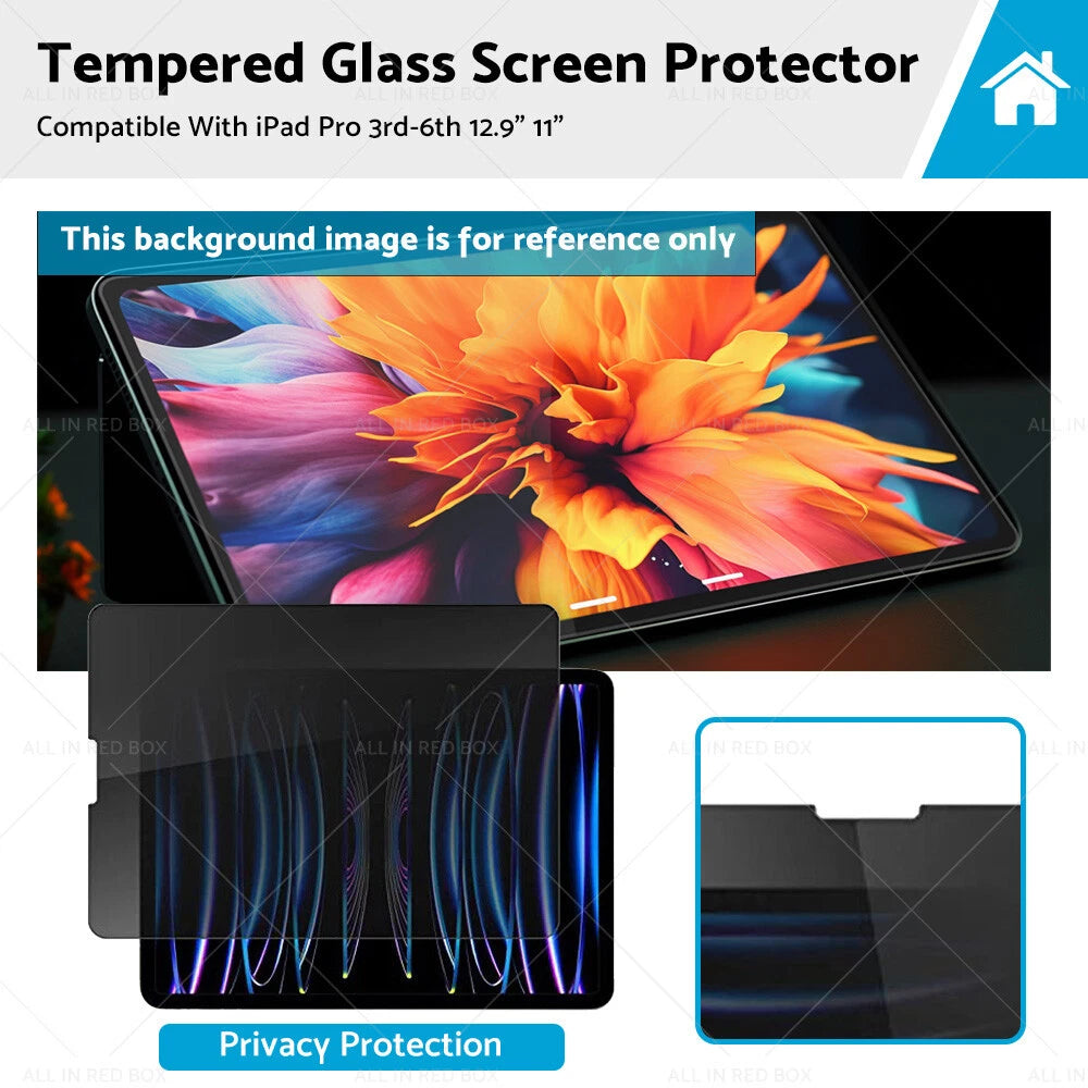 Privacy Tempered Glass Screen Protector for iPad Pro 12.9 (2018–2022)
