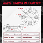 1" 4x110 ATV Wheel Spacers for Honda Rancher 350 400 420 (2000–2004)
