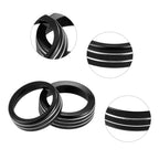 7pcs AC Switch Knob Cover Trim for Ford F-150 (2021–2022) Black Aluminum Alloy