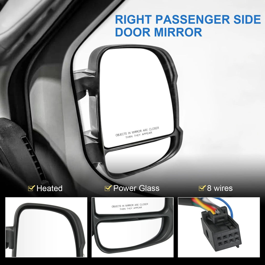 Right Side Mirror for Ram ProMaster 1500 2500 3500 (2014–2021) with Signal Light
