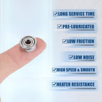 8 Pcs 604ZZ Deep Groove Ball Bearings for Various Models 