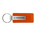 Orange Leather Keychain KC1547.HON - Officially Licensed for Honda