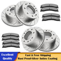 Drilled Rotors & Brake Pads for Silverado Sierra 2500 3500 HD (2011–2018)