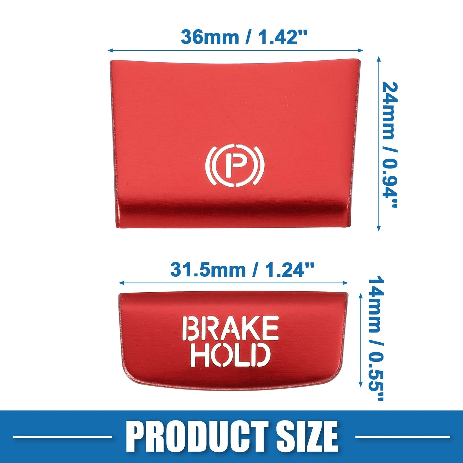 2pcs Handbrake Button Sticker for Honda HR-V (2016–2020) Red