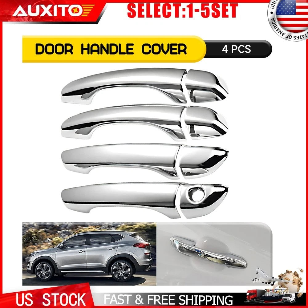 Set of 4 Chrome Door Handle Covers for Hyundai Tucson (2016–2021)