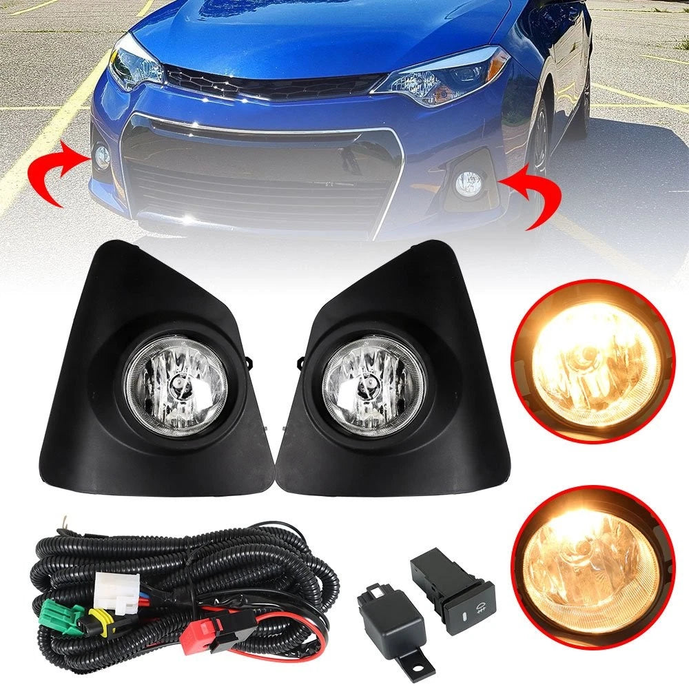 2X Front Halogen Fog Lights for Toyota Corolla (2014-2016)