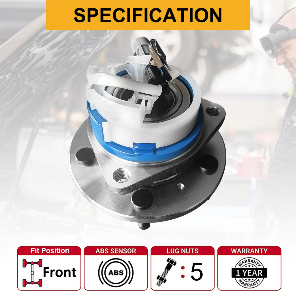 2X Front Wheel Hub Bearings for Grand Prix Impala Limited Lucerne (2006–2011)