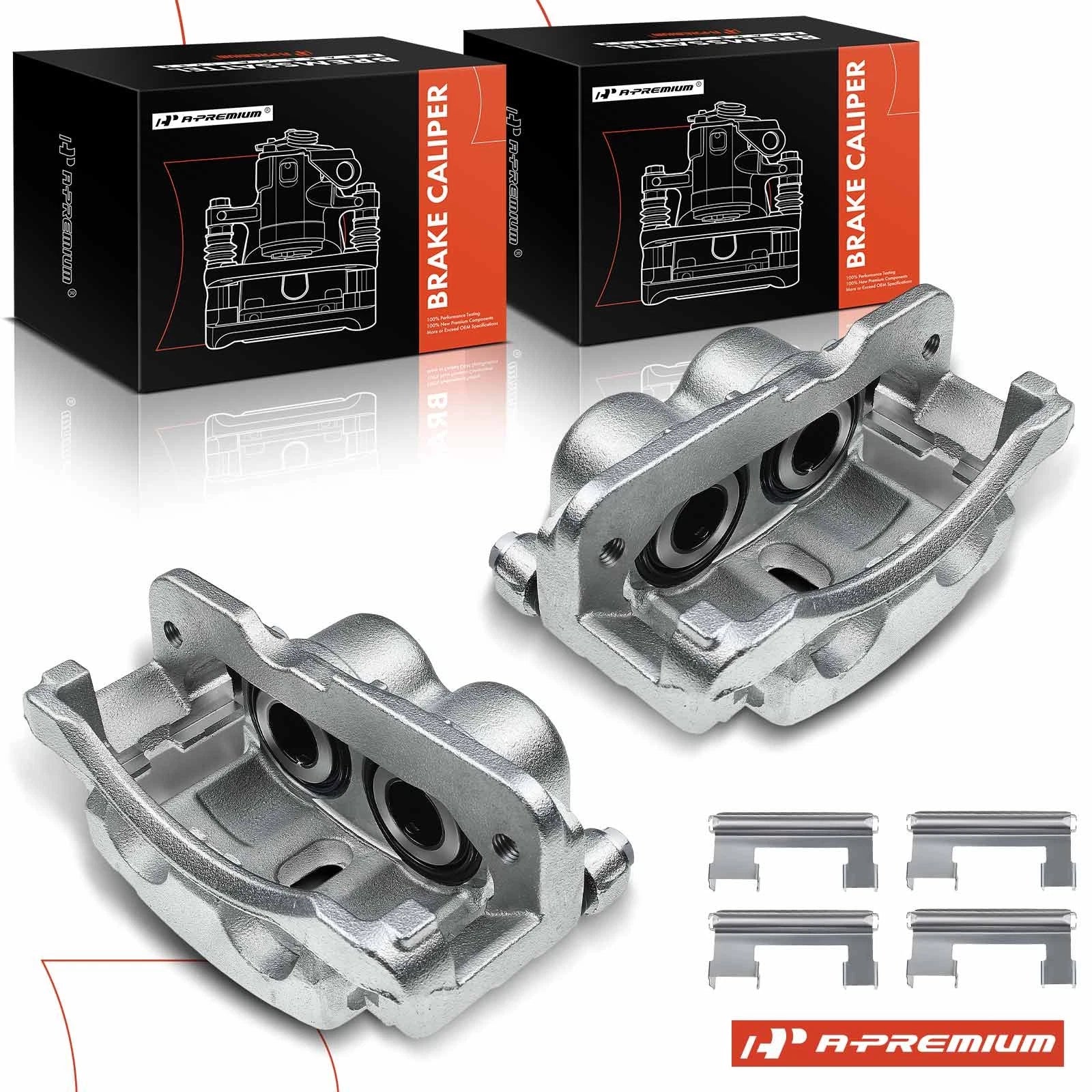 Pair Rear Brake Calipers with Bracket for Chevy Silverado Suburban 