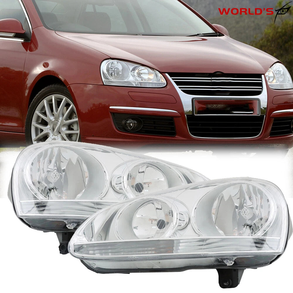 Chrome Headlights for Volkswagen Rabbit & Jetta (2005–2009)