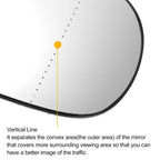 Right Side Heated White Mirror Glass for Nissan Micra (2002–2009)