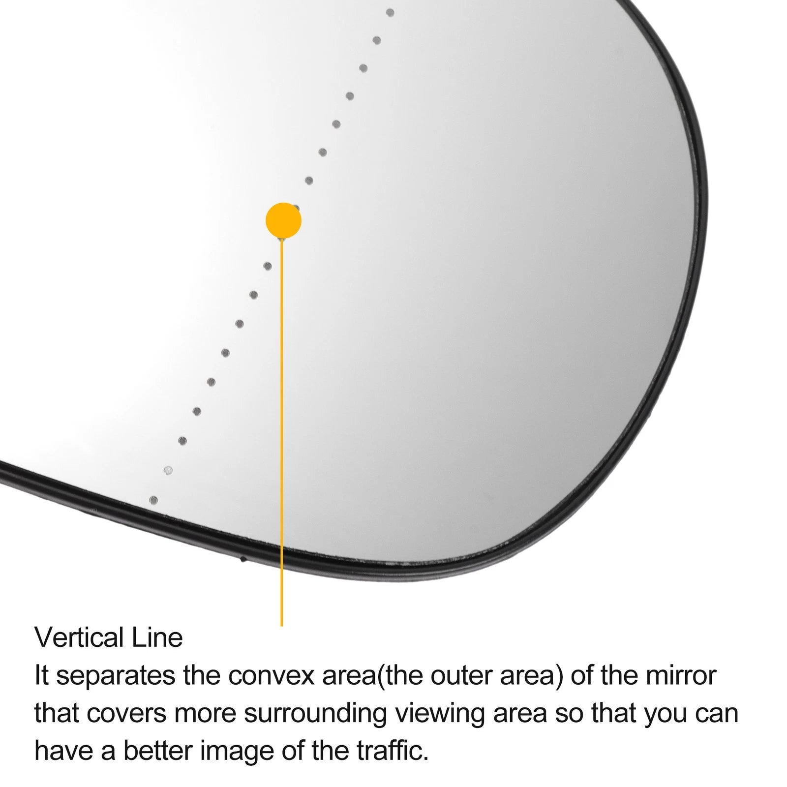 Right Side Heated White Mirror Glass for Nissan Micra (2002–2009)