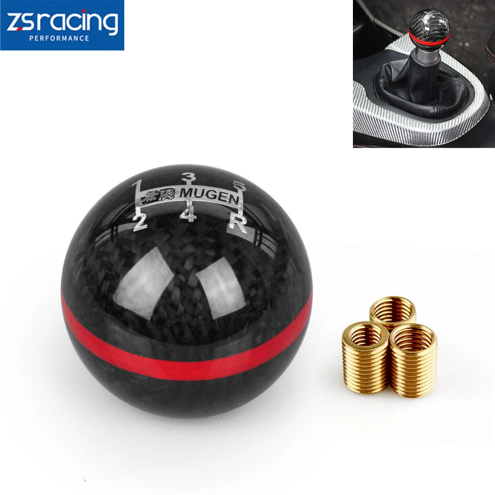Red Carbon Fiber Shift Knob 5 Speed for Honda Civic CR-Z Accord S2000 (2001–2021)