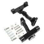 Chrome/Blk Passenger Adjustable Footboard Mount for Harley Touring (1993-2025)