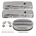 Short Valve Covers & 12" Oval Half Air Cleaner for Chevy SBC (1958–1986)