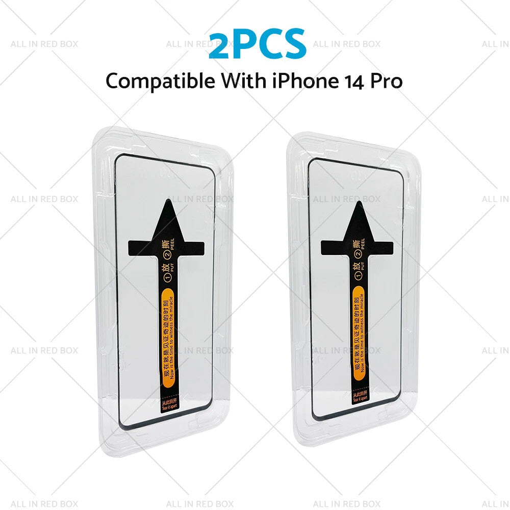 2X Tempered Glass Screen Protector for iPhone 14 Pro Max Plus