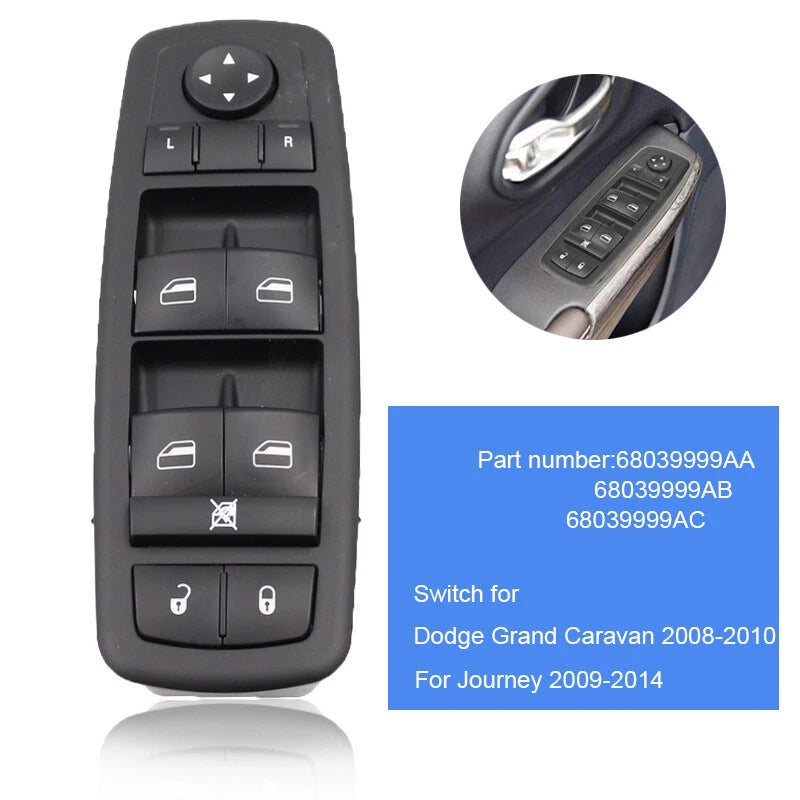 Power Master Window Switch for Jeep Grand Cherokee (2011–2013) 68039999AB, 68039999AA