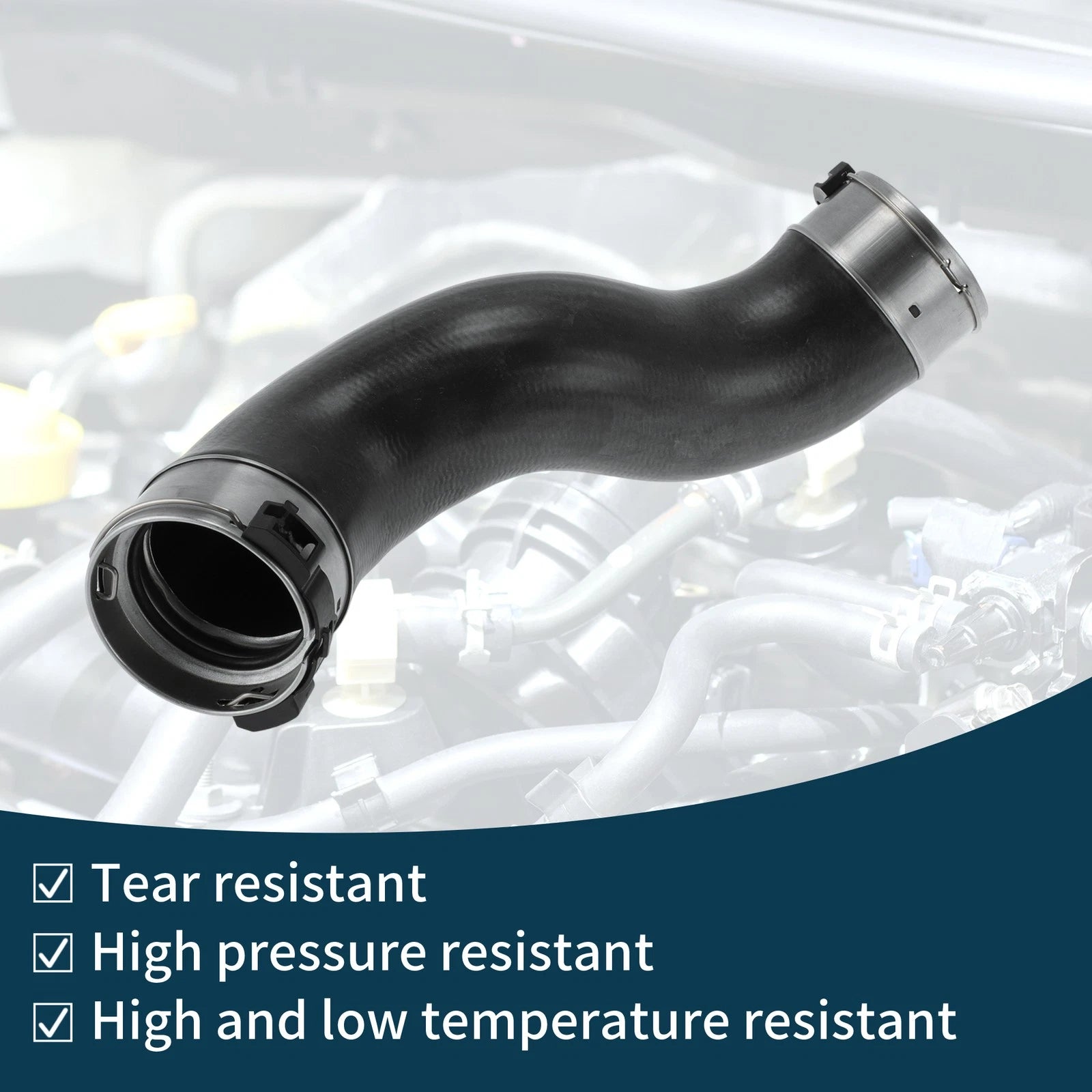 Radiator Hose for BMW 5 Series F07 (2009–2017) No. 11618516509 Black