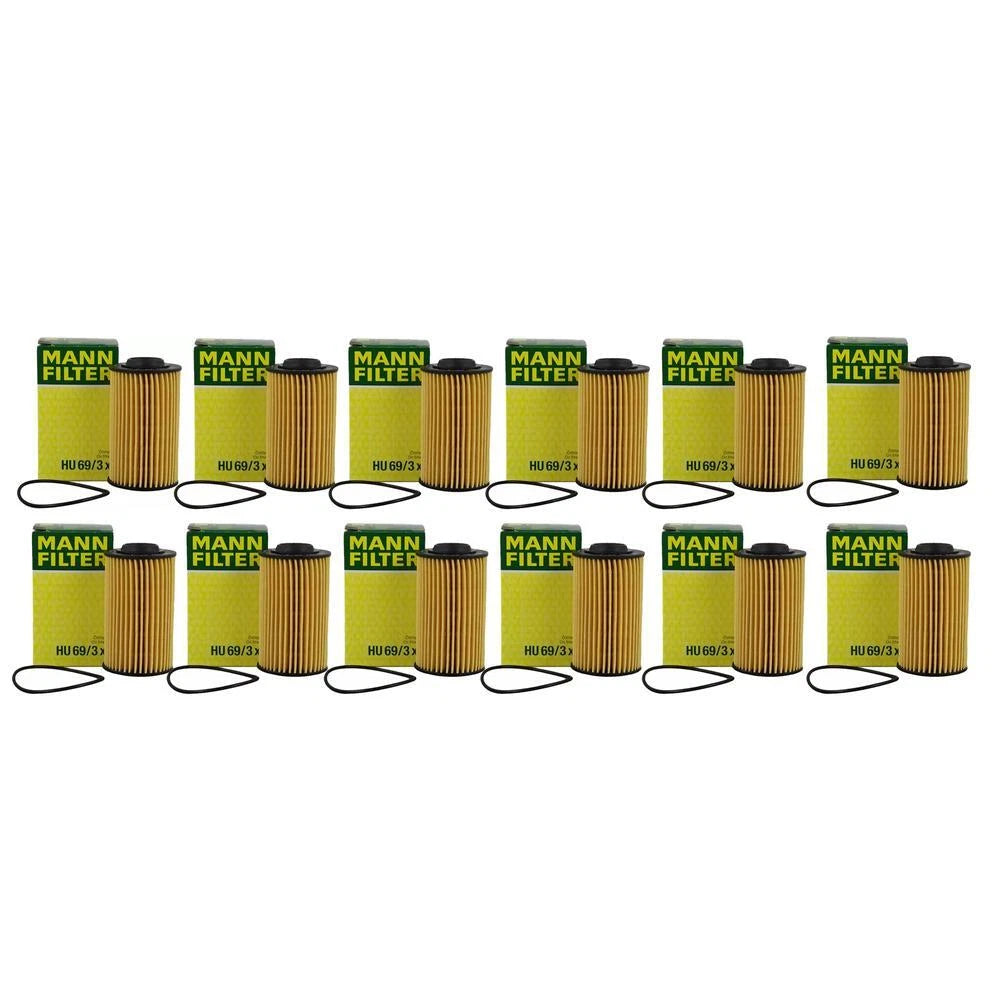 Set of 12 Cartridge Engine Oil Filters for Cadillac Pontiac GMC