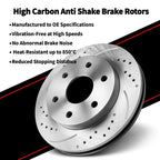 Front Disc Rotors Brake Pads for Dodge Durango (2012–2020) Jeep Grand Cherokee (2012–2020)