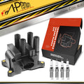 Set of 1 Ignition Coil & 4 Iridium Spark Plugs for Ford Escape (2001–2004)