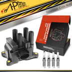 Set of 1 Ignition Coil & 4 Iridium Spark Plugs for Ford Escape (2001–2004)