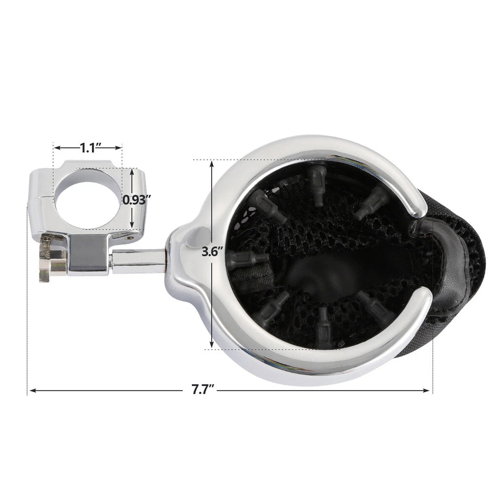 1" Handlebar Cup Holder for Harley Touring Models (Universal)