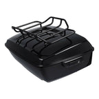 Black King Trunk Backrest Luggage Rack for Harley Touring (2009–2013)