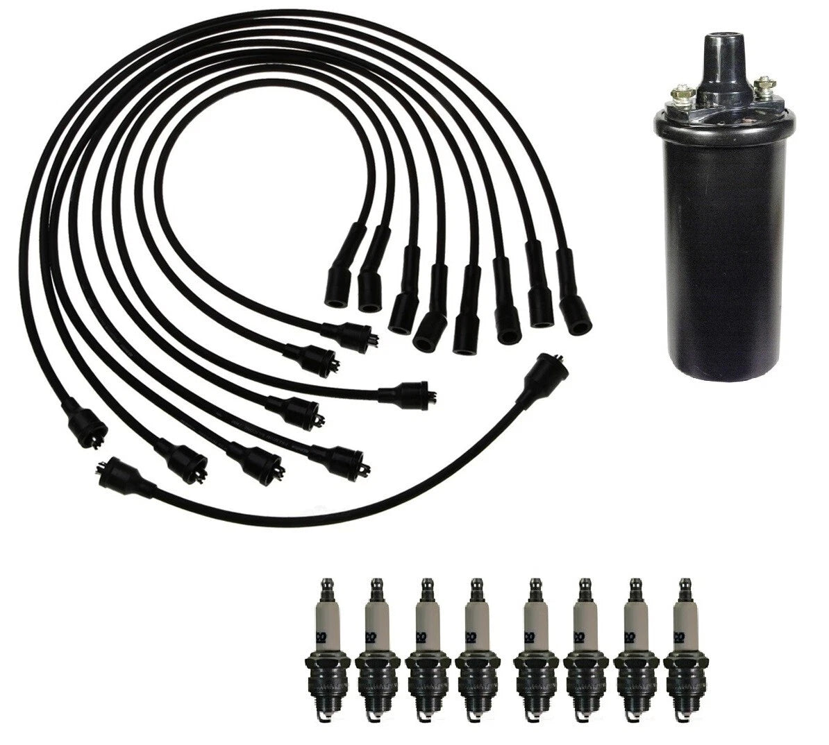 Ignition Wires & Spark Plugs Kit for Chevy Chevelle 6.6L V8 (1970)