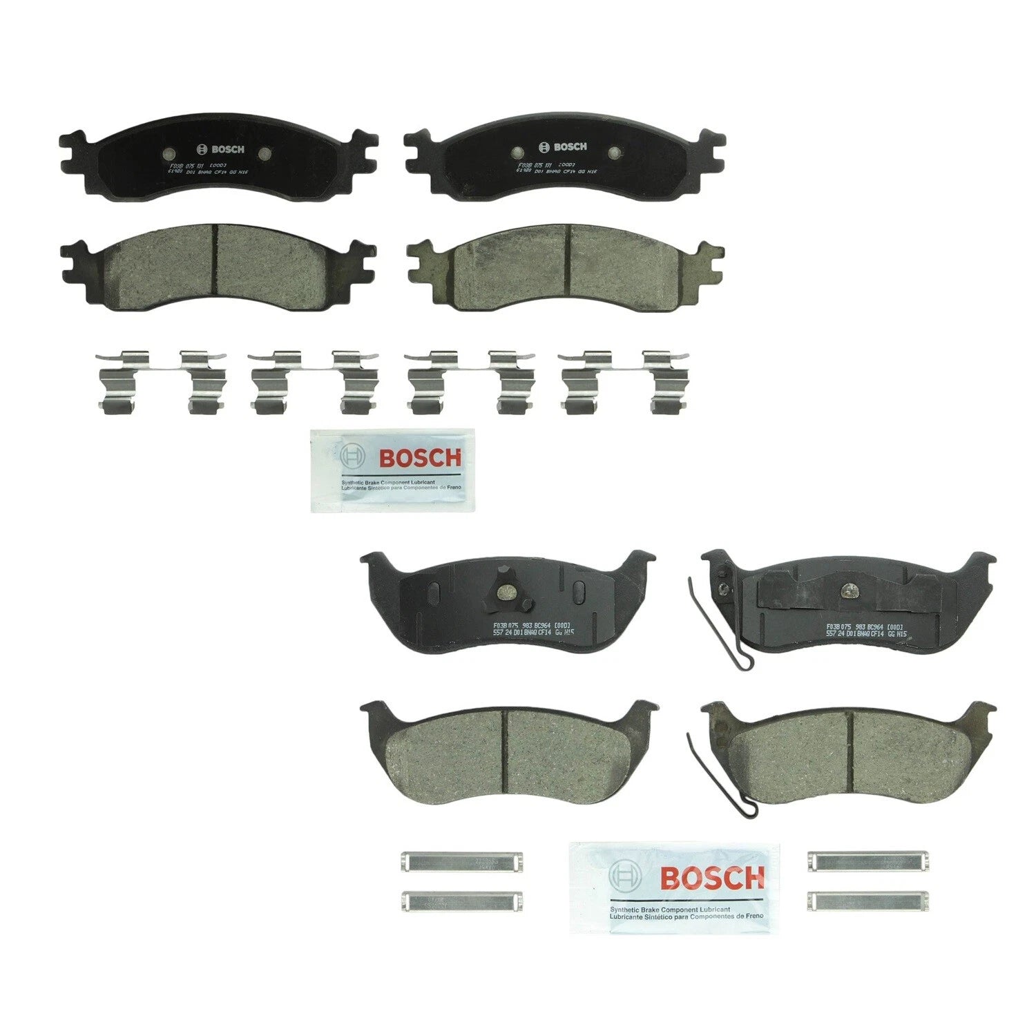Bosch QuietCast Brake Pads Kit for Ford Mercury (Front & Rear)