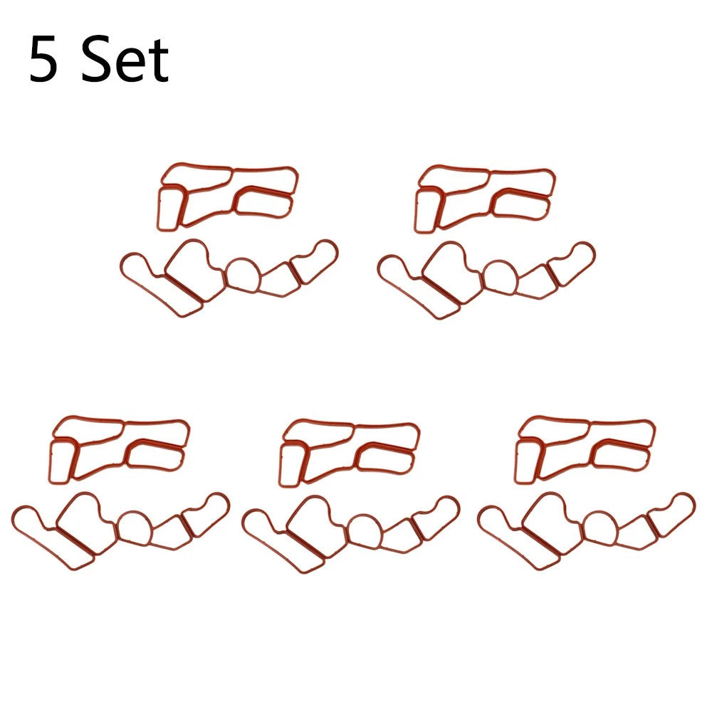 Set of 5 Oil Filter Housing & Oil Cooler Gasket Seal Kit for Mercedes C300 (2008–2015)
