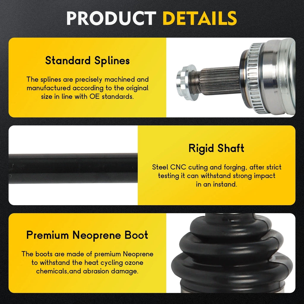 CV Axle Shaft Assembly for BMW X3 (2004–2006) Rear Right Passenger Side