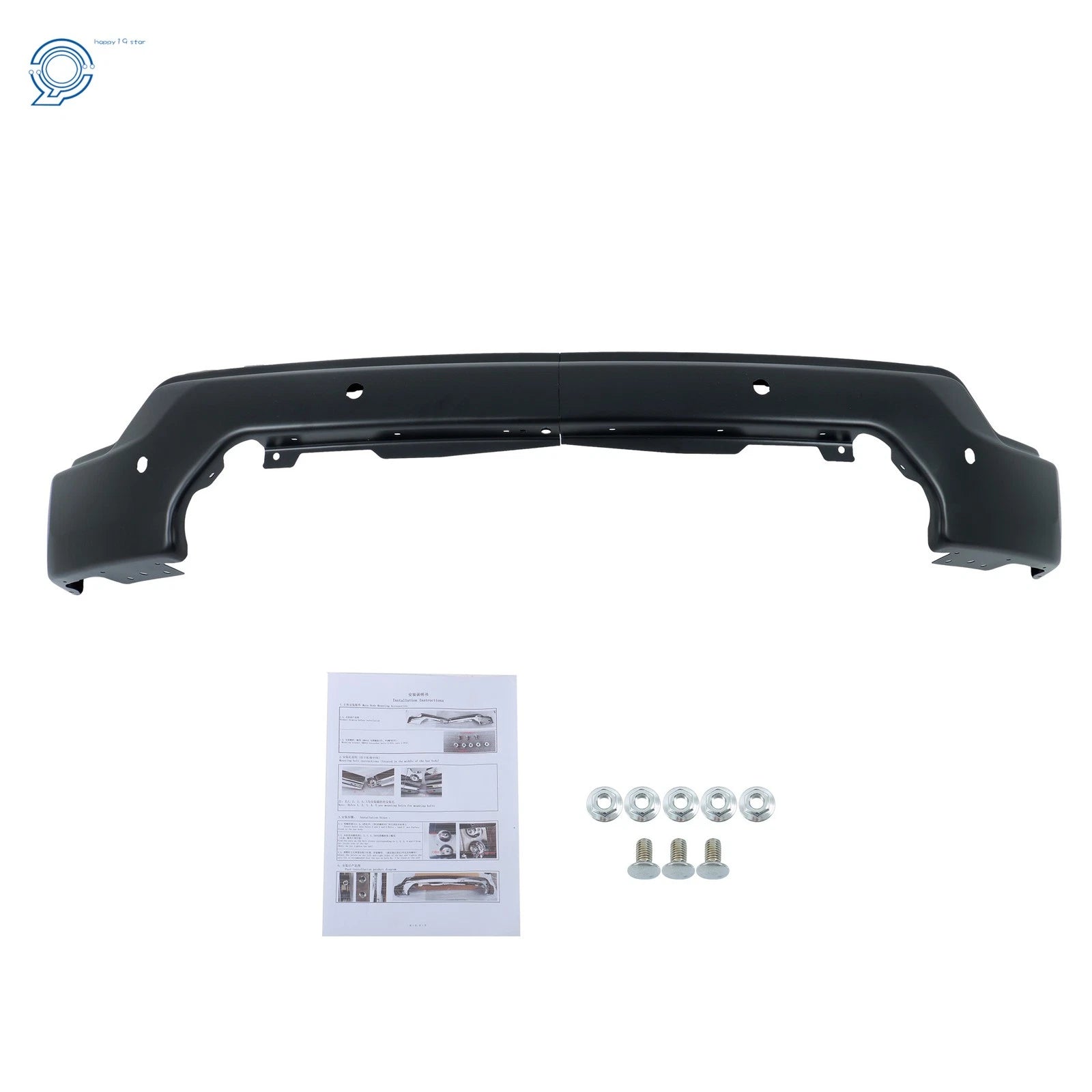Steel Split Front Bumper for GMC Sierra 1500 (2019–2021) with Sensor Holes