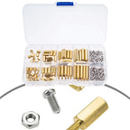 M2 5 Brass Standoff Kit with 180 Screws and Nuts for Automotive