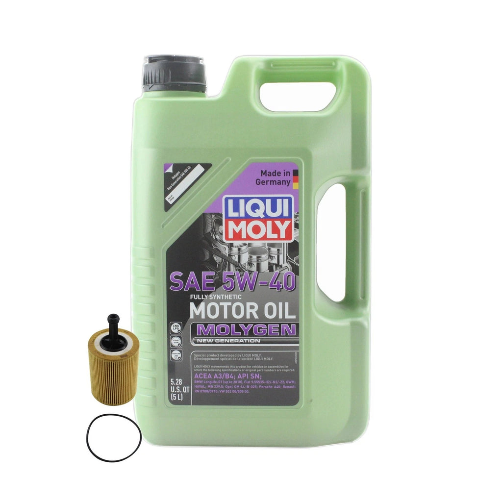 5L Liqui Moly Molygen 5W40 Oil Change Kit for Audi CBFA/CCTA (2009–2016)