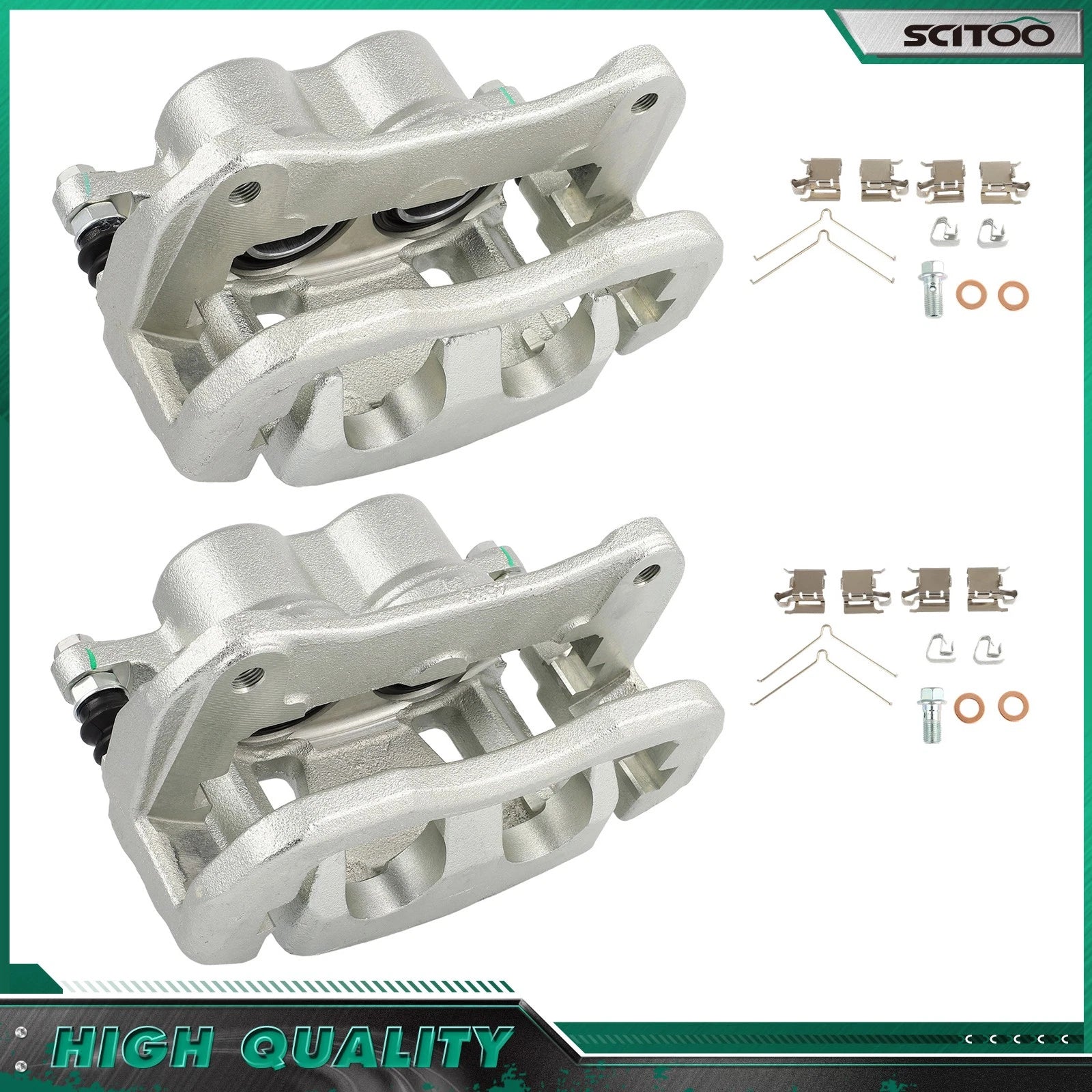 Front Brake Calipers w/ Bracket for Toyota Highlander (2008–2013)