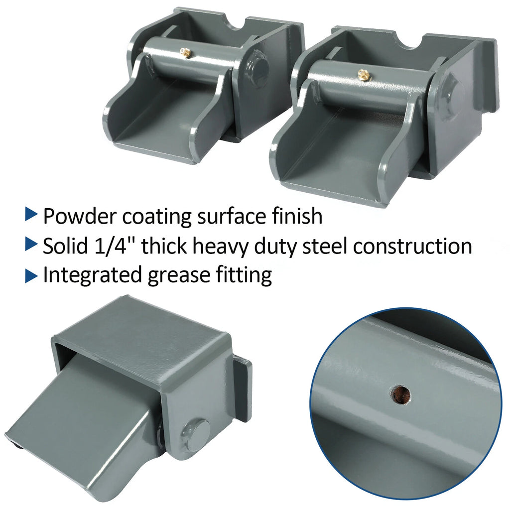 2Pcs Heavy Duty Greasable Steel Dump Body Hinge for Truck Trailer
