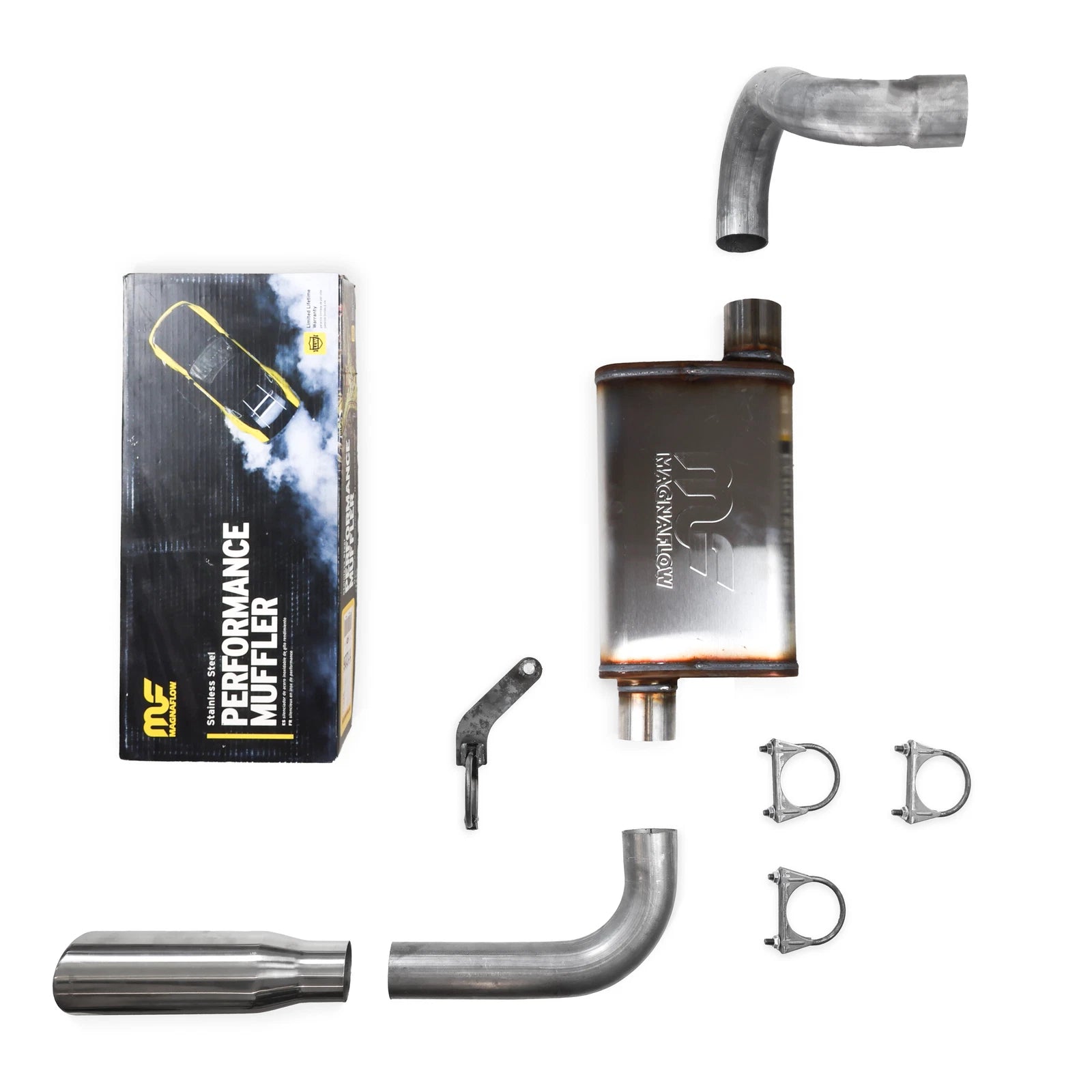 2.5" Single Exhaust Kit for Jeep Wrangler (2018–2025) Magnaflow Rolled Edge Tip