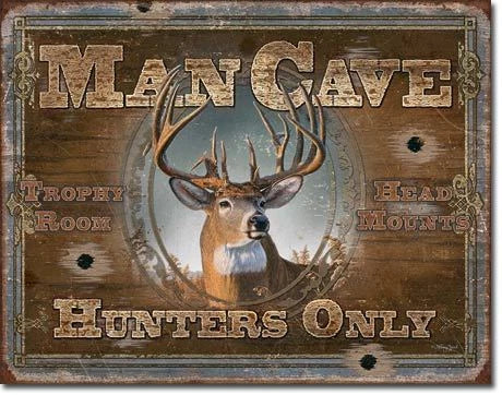 Vintage Replica Tin Metal Sign for Man Cave Cabin (1935)