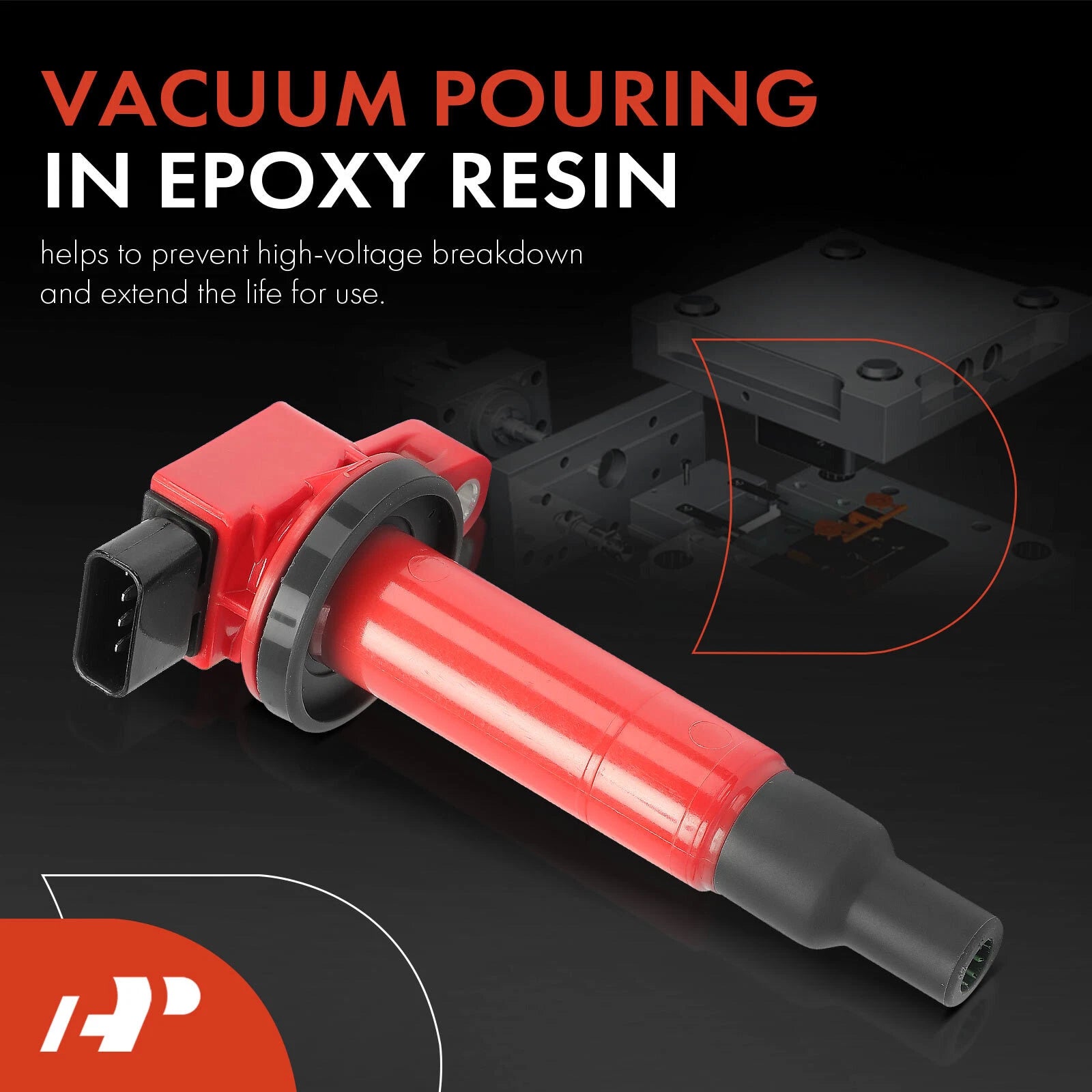 4x Red Ignition Coil Pack for Toyota Prius Yaris Echo Scion xA (2001–2009)